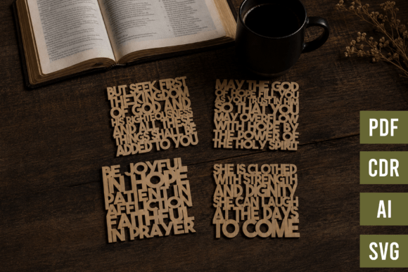 Download Bible Coaster SVG Bundle - Coaster Collection