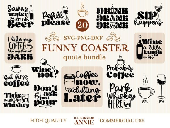 Download Funny Sarcastic Coaster SVG Bundle - Coaster Collection