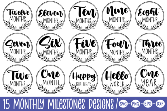 Download Baby Monthly Milestone SVG Bundle - Milestone svg bundle Collection