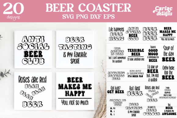 Download Funny Beer Coaster SVG Bundle - Coaster Collection