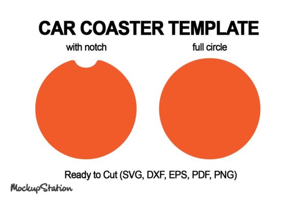 Download Car Coaster Template SVG, Circle DXF - Coaster Collection