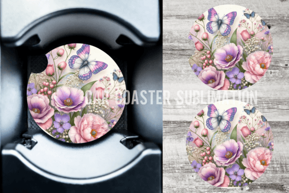 Download Butterfly Purple Car Coaster Designs - Coaster Collection