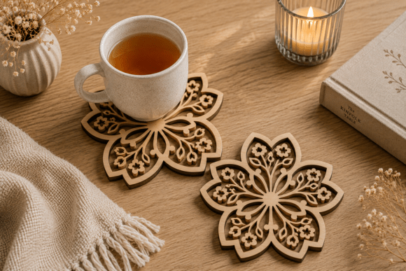 Download Sakura Coaster Boho Japan 3D Print STL - Coaster Collection