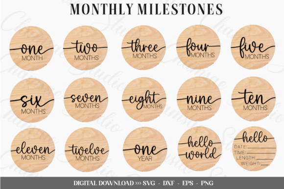 Download 15 Baby Monthly Milestone Svg Bundle - Milestone svg bundle Collection