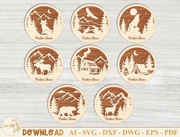 Download Personalized Animals Coaster SVG Bundle - Coaster Collection