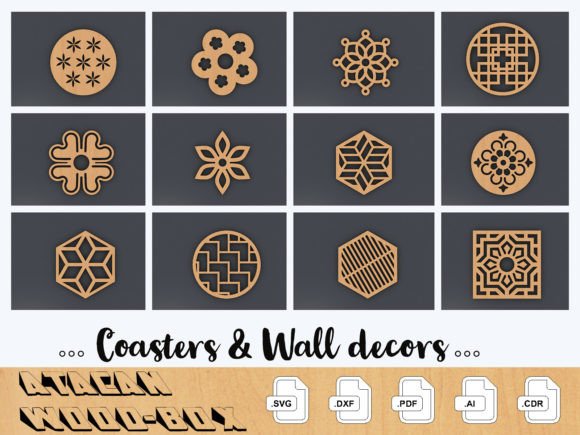 Download Drink Coaster Designs Cutting Files 175 - Coaster Collection