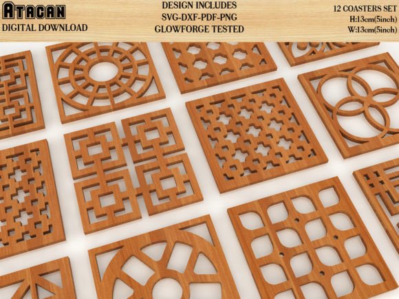 Download 60 Coaster Svg Bundle, Pattern Laser Cut - Coaster Collection