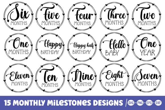 Download Baby Monthly Milestone SVG Bundle - Premium Resources