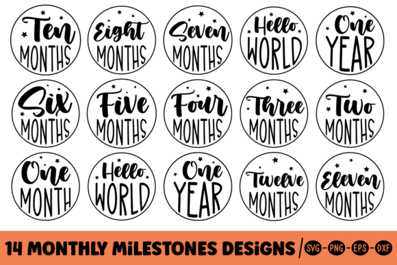 Download Baby Monthly Milestone SVG Bundle - Milestone svg bundle Collection