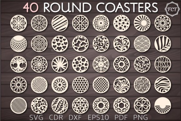 Download Coaster SVG Bundle, Round Coaster Set - Coaster Collection