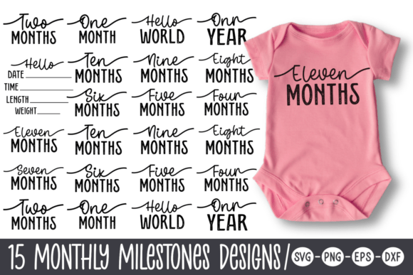 Download Baby Monthly Milestone SVG Bundle - Milestone svg bundle Collection