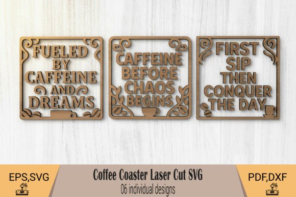 Download Coffee Coaster Laser Cut SVG - Coaster Collection