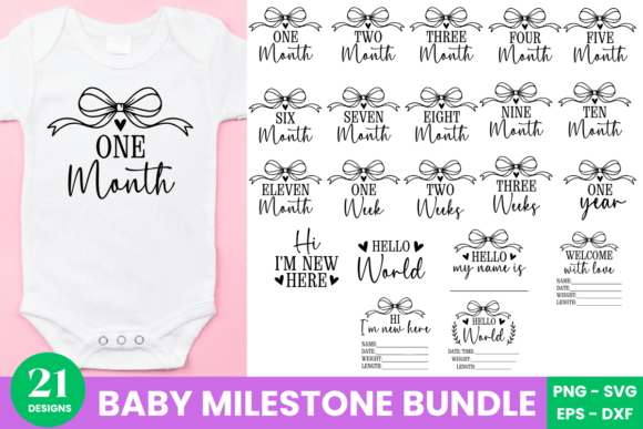 Download Baby Milestone SVG Bundle - Milestone svg bundle Collection