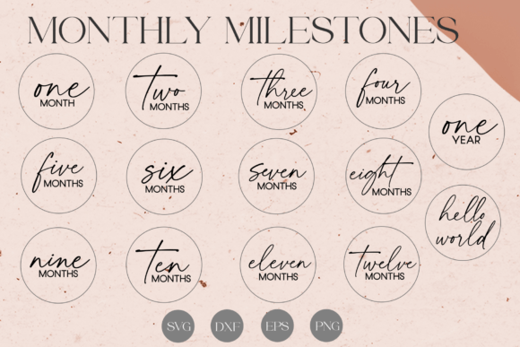 Download Baby Monthly Milestone Svg Bundle - Milestone svg bundle Collection