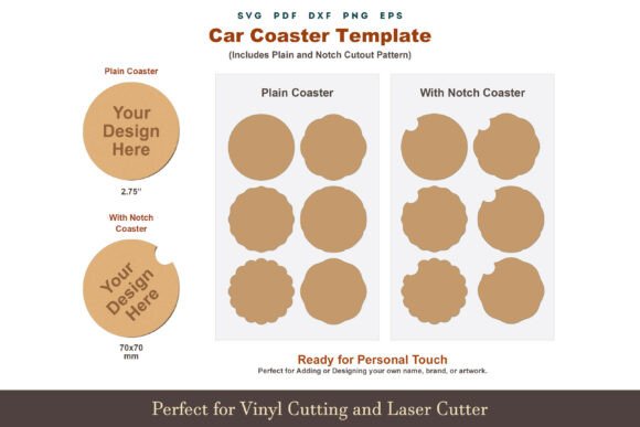 Download Car Coaster SVG Template - Coaster Collection