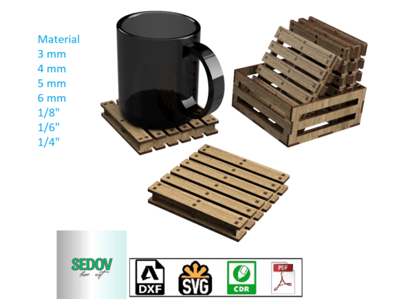 Download Cup Holders - Coaster Laser Cut Template - Coaster Collection