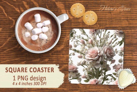 Download 3d Floral Square Coaster Designs - Coaster Collection