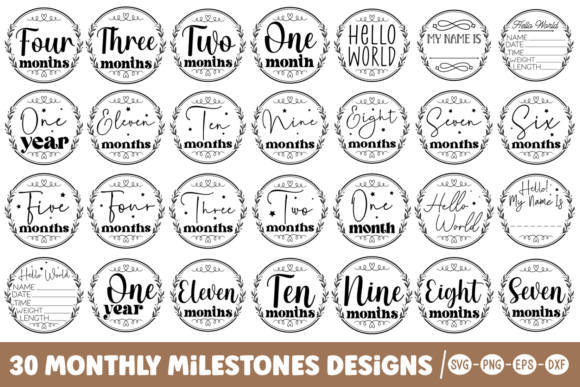Download Baby Monthly Milestone SVG Bundle - Milestone svg bundle Collection