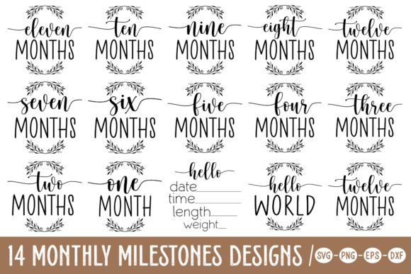Download Baby Monthly Milestone SVG Bundle - Milestone svg bundle Collection